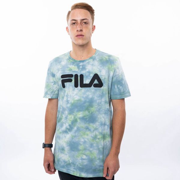 Camisetas Fila Homem Azuis/Azul Marinho/Cinzentas - Fila Mono Deckle Tie Dye En Portugal,PQIM-49081